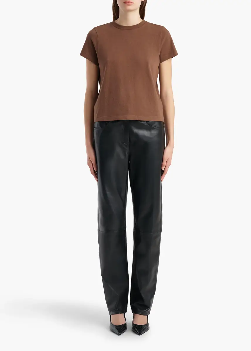 Khaite Emmylou T-Shirt In Chestnut | Thumbnail 2 Khaite Emmylou T-Shirt In Chestnut | Thumbnail 2