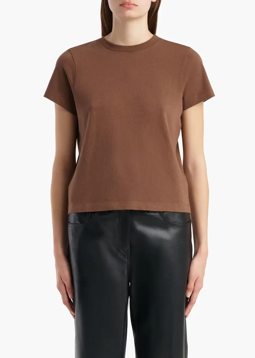 Khaite Emmylou T-Shirt In Chestnut | Thumbnail 3 Khaite Emmylou T-Shirt In Chestnut | Thumbnail 3