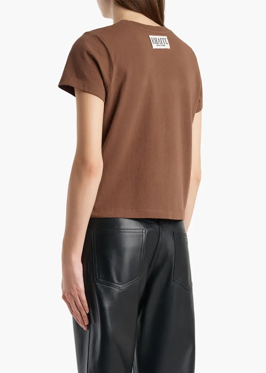 Khaite Emmylou T-Shirt In Chestnut | Thumbnail 4 Khaite Emmylou T-Shirt In Chestnut | Thumbnail 4