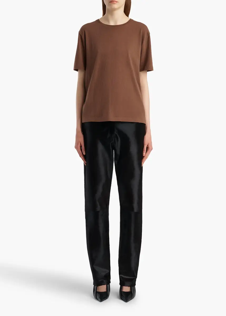 Khaite Mae T-Shirt In Chestnut | Thumbnail 2 Khaite Mae T-Shirt In Chestnut | Thumbnail 2