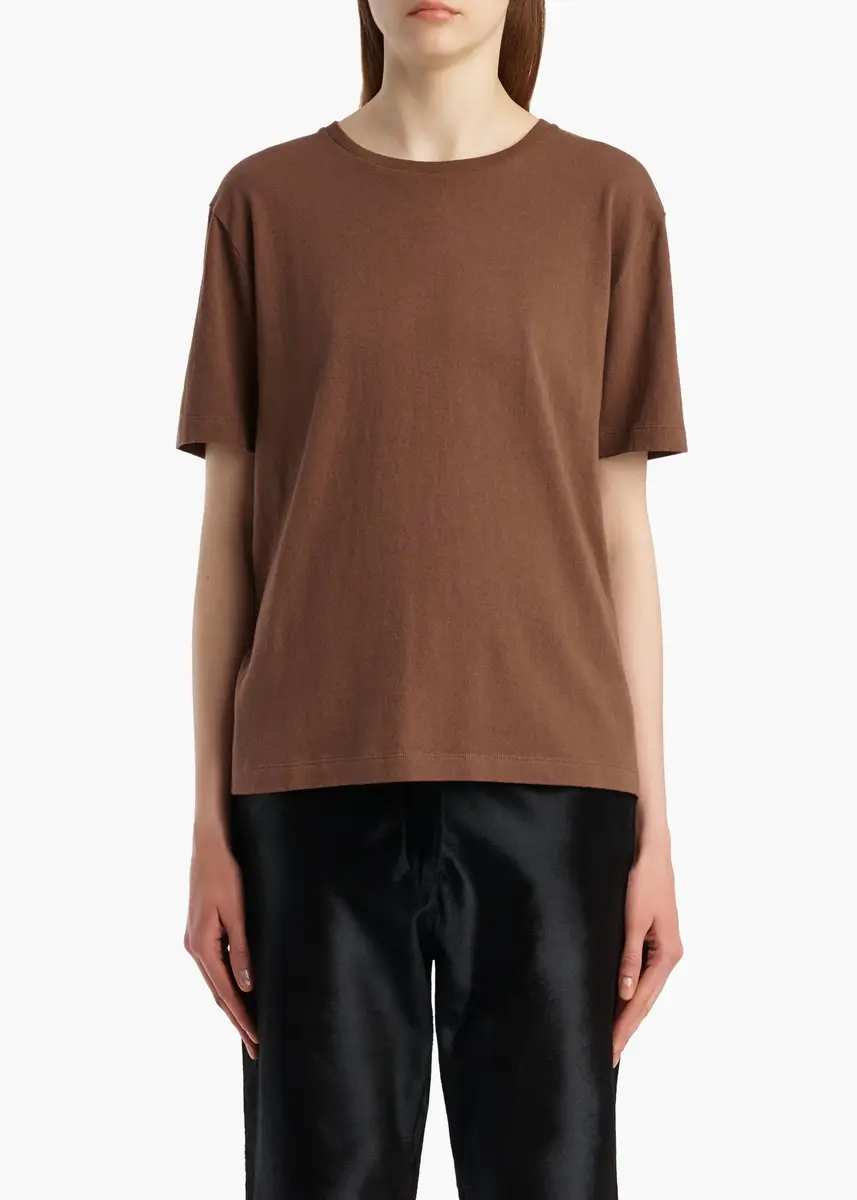 Khaite Mae T-Shirt In Chestnut | Thumbnail 3 Khaite Mae T-Shirt In Chestnut | Thumbnail 3
