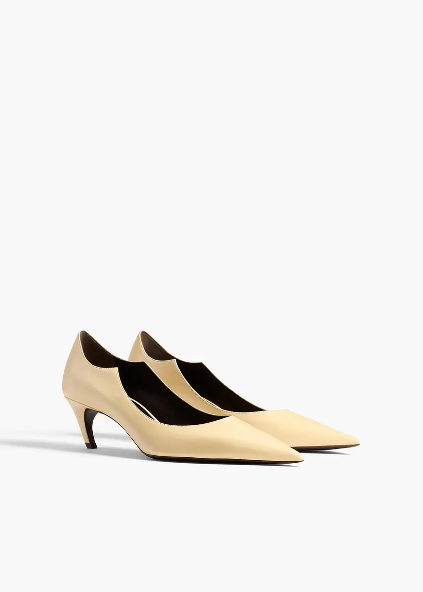 Khaite Valerie Low Pump In Butter Glazed Leather | Thumbnail 2 Khaite Valerie Low Pump In Butter Glazed Leather | Thumbnail 2