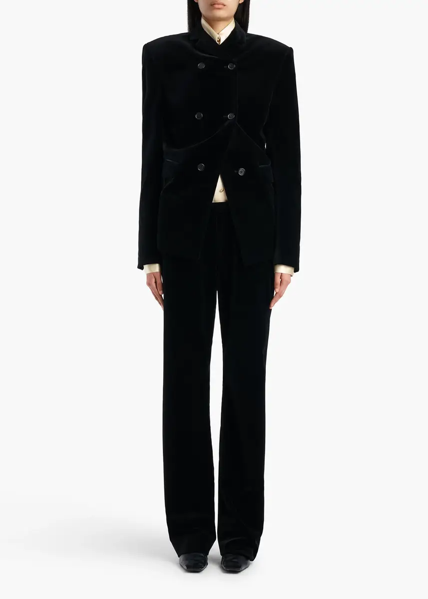 Khaite Hunter Pant In Black Velvet | Thumbnail 2 Khaite Hunter Pant In Black Velvet | Thumbnail 2
