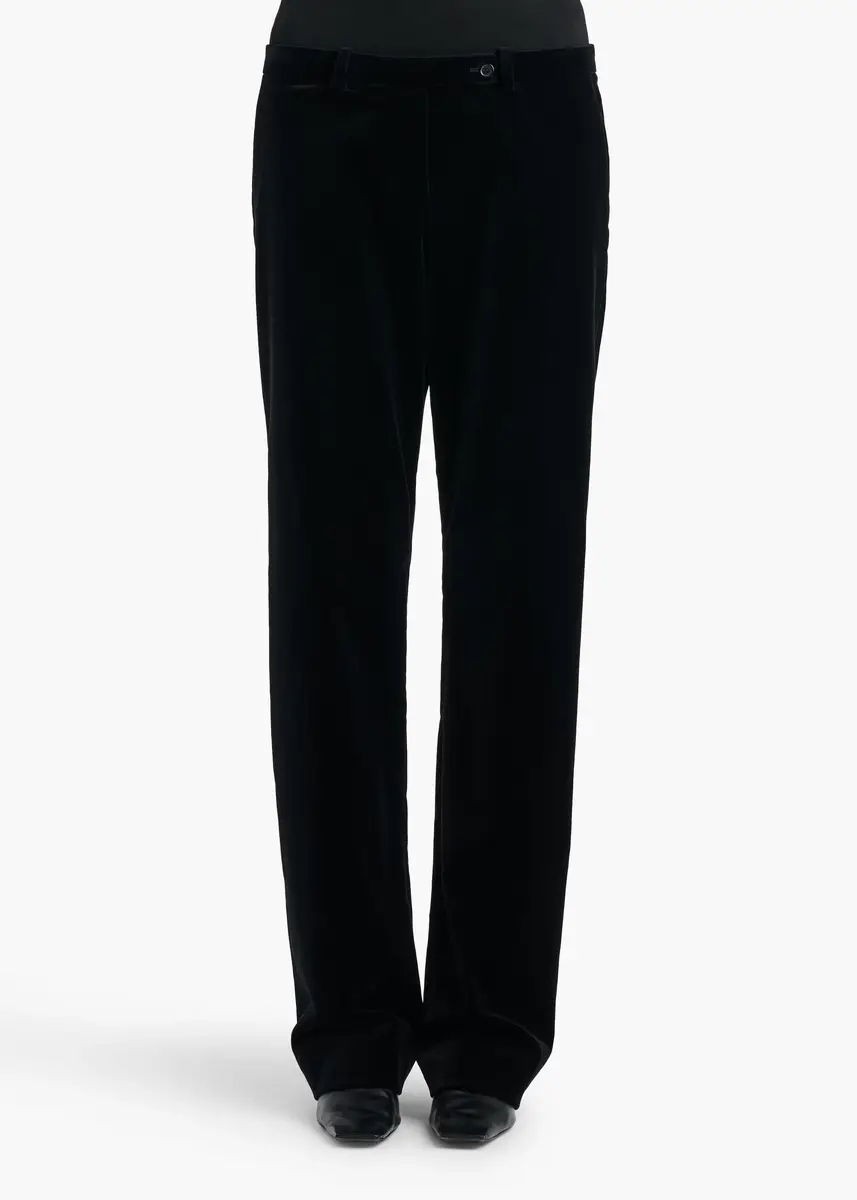 Khaite Hunter Pant In Black Velvet | Thumbnail 3 Khaite Hunter Pant In Black Velvet | Thumbnail 3