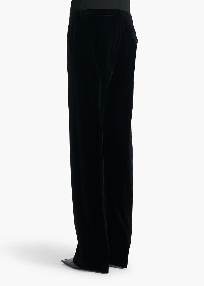 Khaite Hunter Pant In Black Velvet | Thumbnail 4 Khaite Hunter Pant In Black Velvet | Thumbnail 4