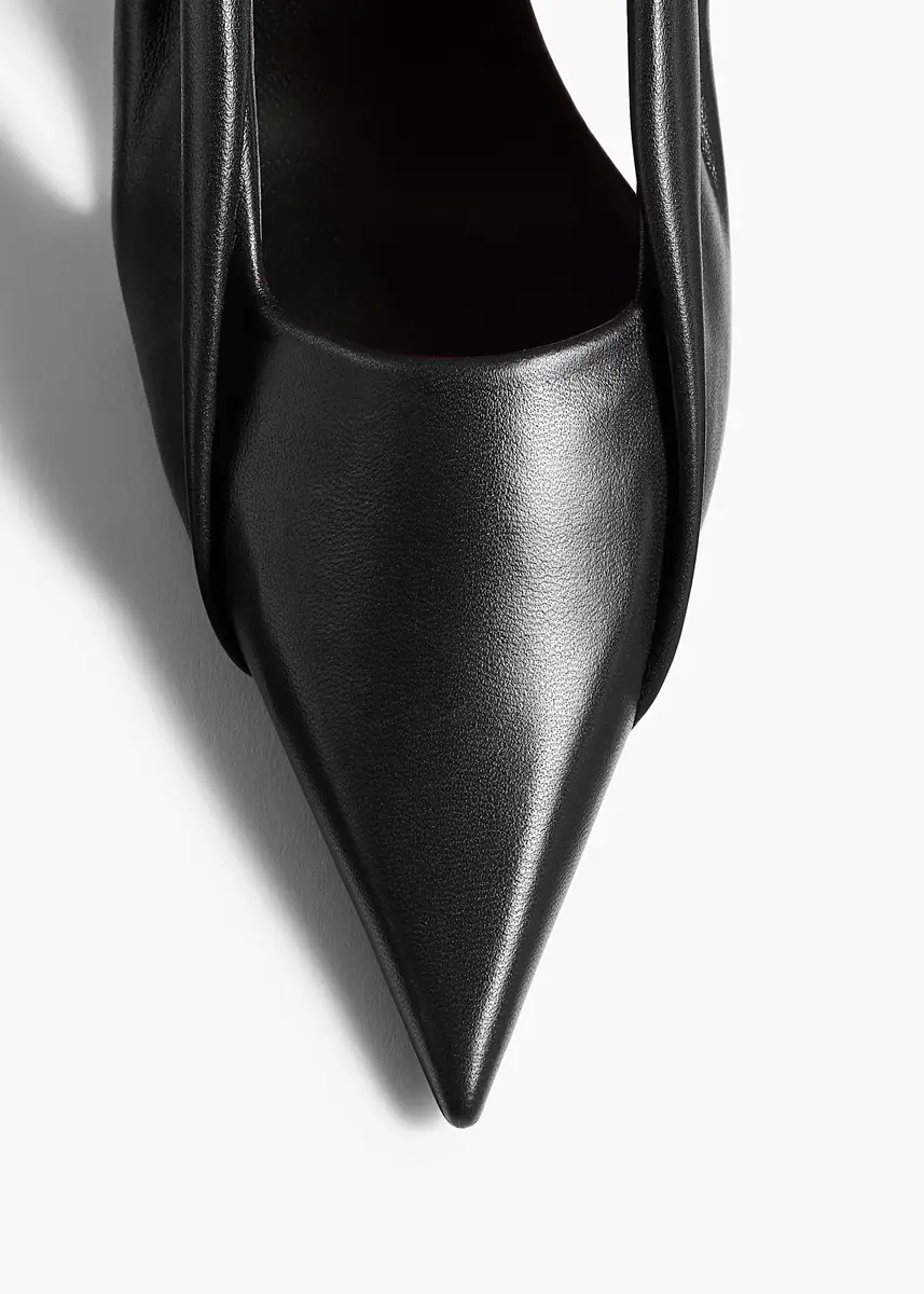 Khaite Eve Pump In Black Leather | Thumbnail 3 Khaite Eve Pump In Black Leather | Thumbnail 3