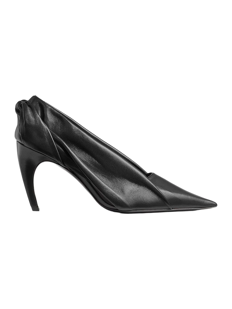 Khaite Eve Pump In Black Leather