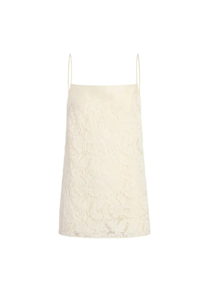 Khaite Neema Top In Ivory Glow | Image 1 Khaite Neema Top In Ivory Glow | Image 1