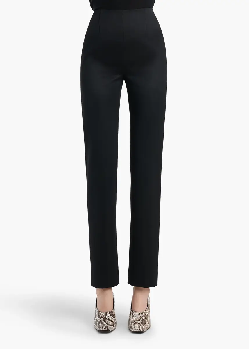 Khaite Ryden Pant In Black Wool | Thumbnail 3