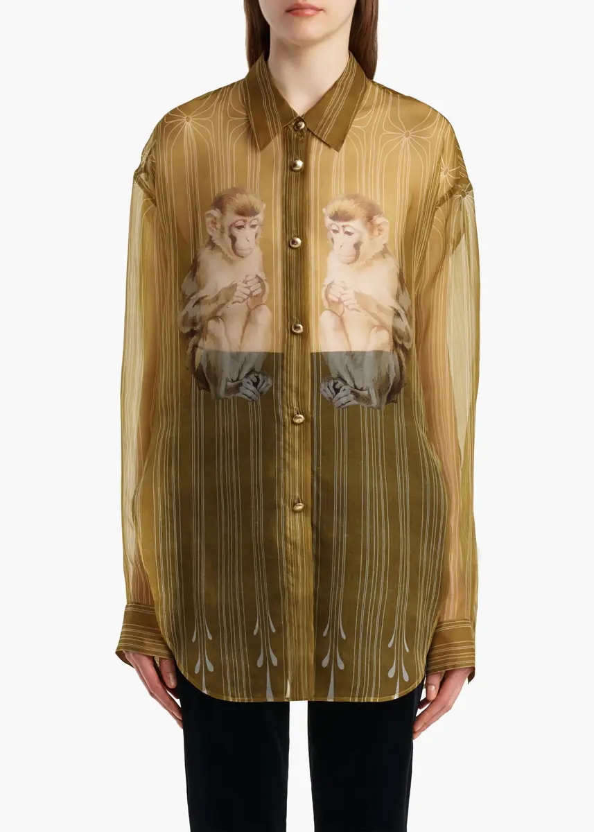 Khaite Goya Top In Monkey Print | Thumbnail 3