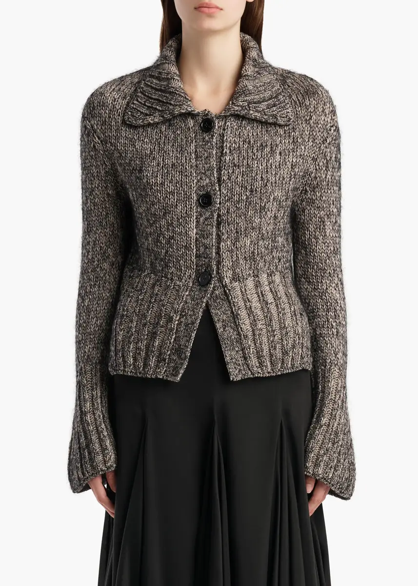 Khaite Takeo Cardigan In Sepia And Black Multi | Thumbnail 3