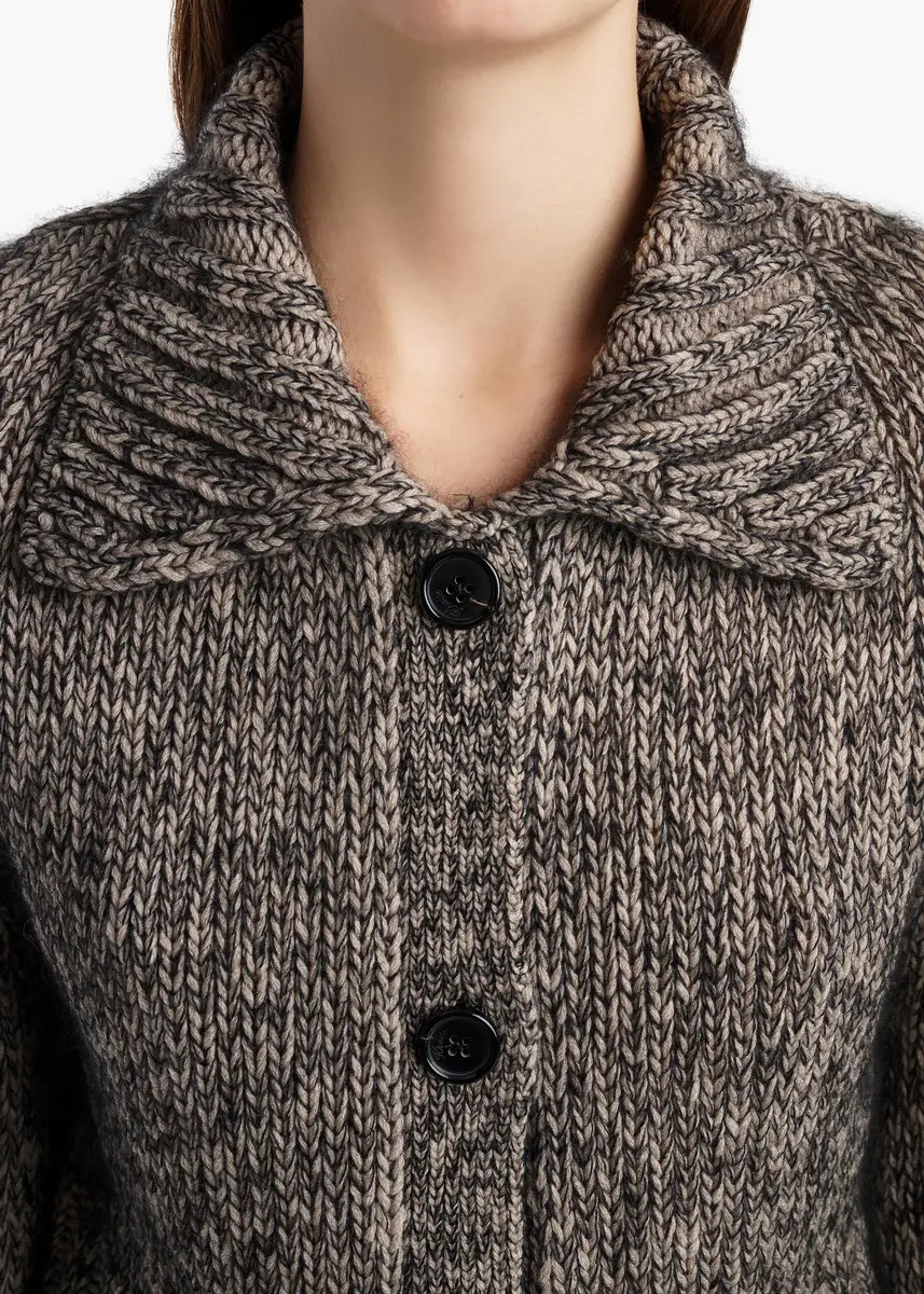 Khaite Takeo Cardigan In Sepia And Black Multi | Thumbnail 5