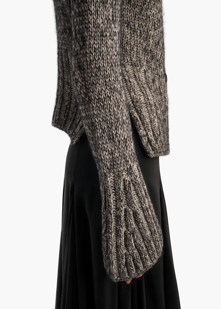 Khaite Takeo Cardigan In Sepia And Black Multi | Thumbnail 6