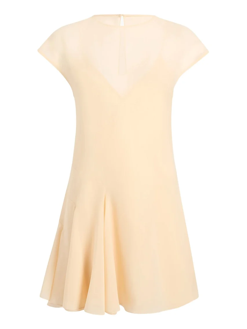 Khaite Scarla Dress In Champagne Silk
