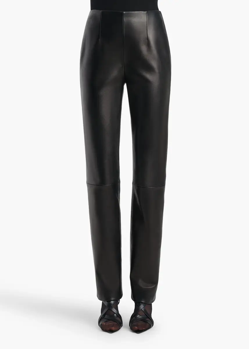 Khaite Ryden Pant In Black Leather | Thumbnail 3