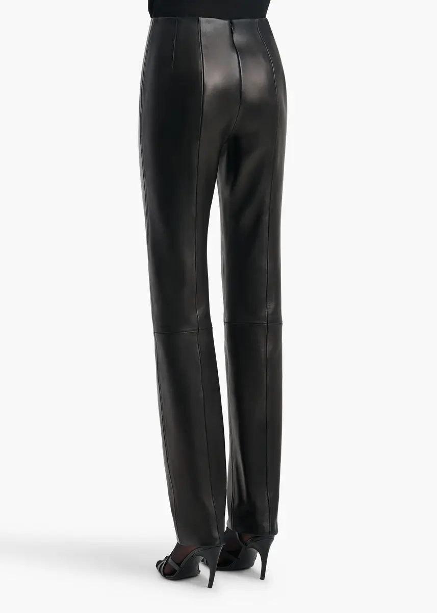 Khaite Ryden Pant In Black Leather | Thumbnail 4