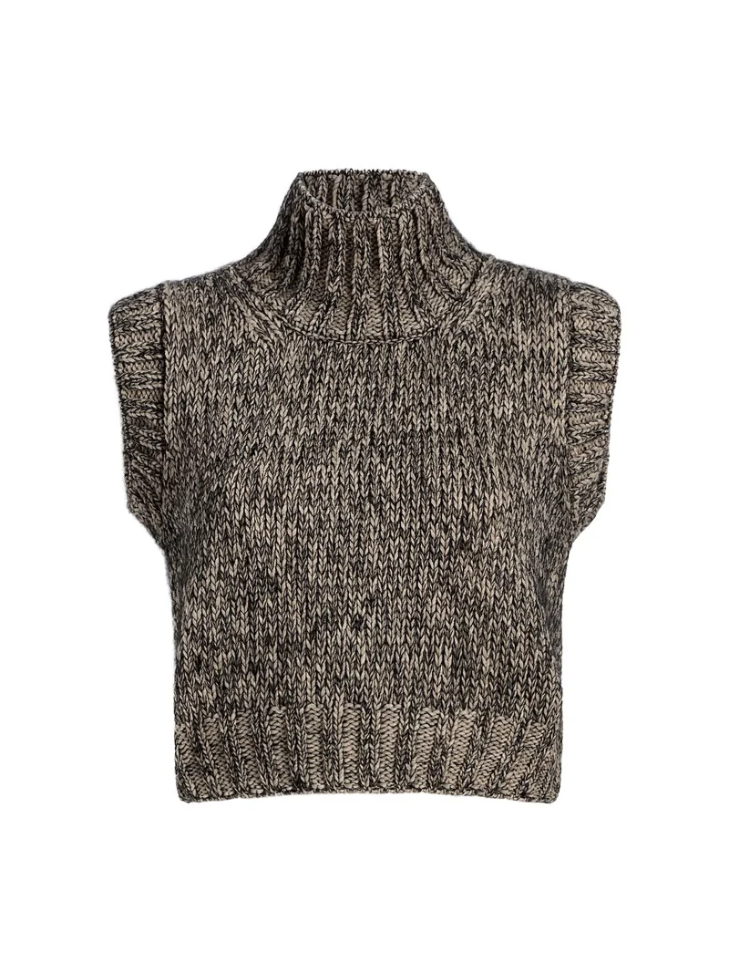 Fawn Top In Sepia And Black Multi
