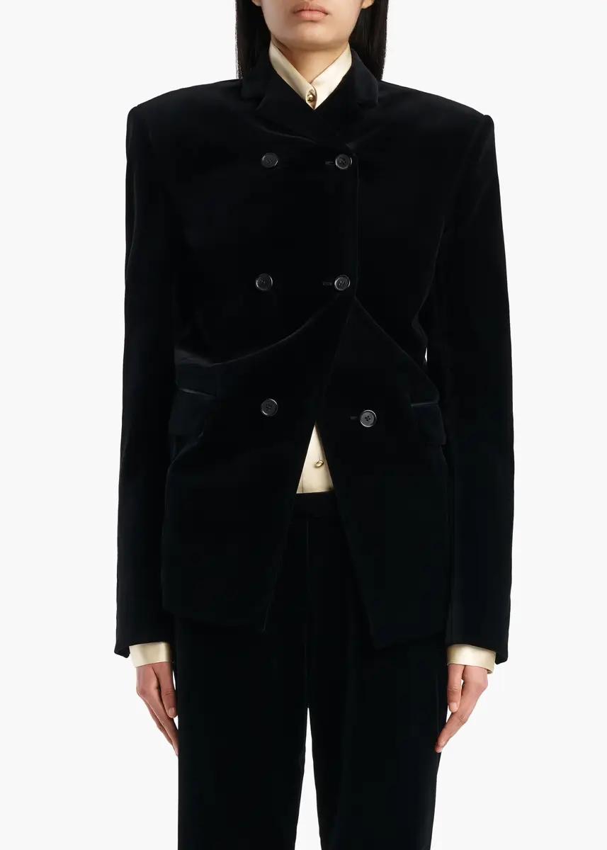 Khaite Rolo Jacket In Black Velvet | Thumbnail 3 Khaite Rolo Jacket In Black Velvet | Thumbnail 3