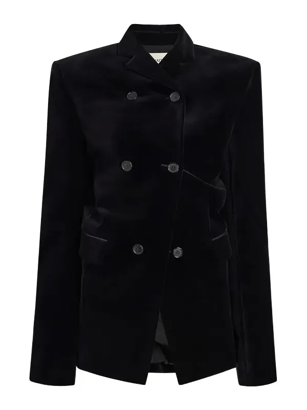 Rolo Jacket In Black Velvet