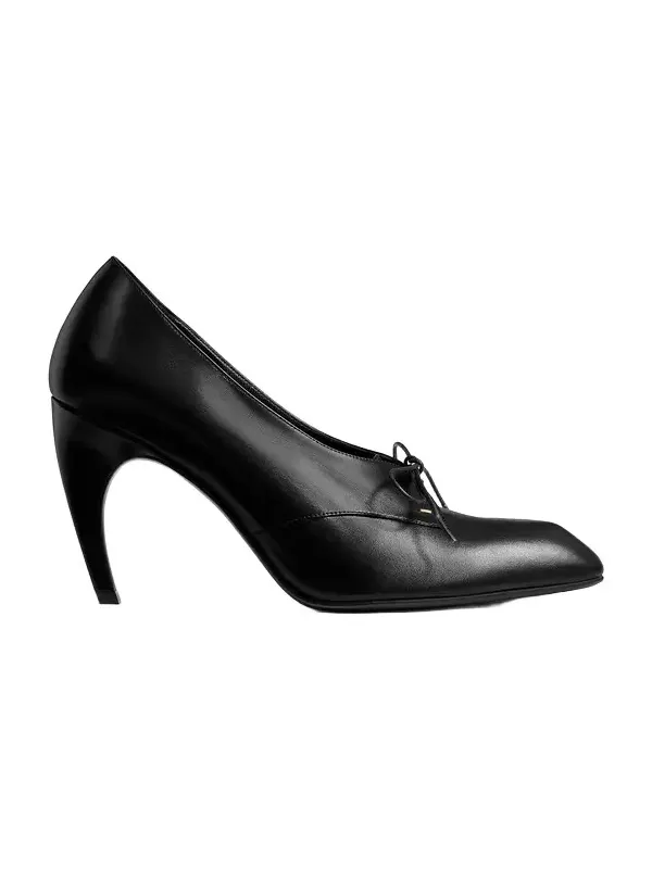 Colt Pump In Black Glazed Leather