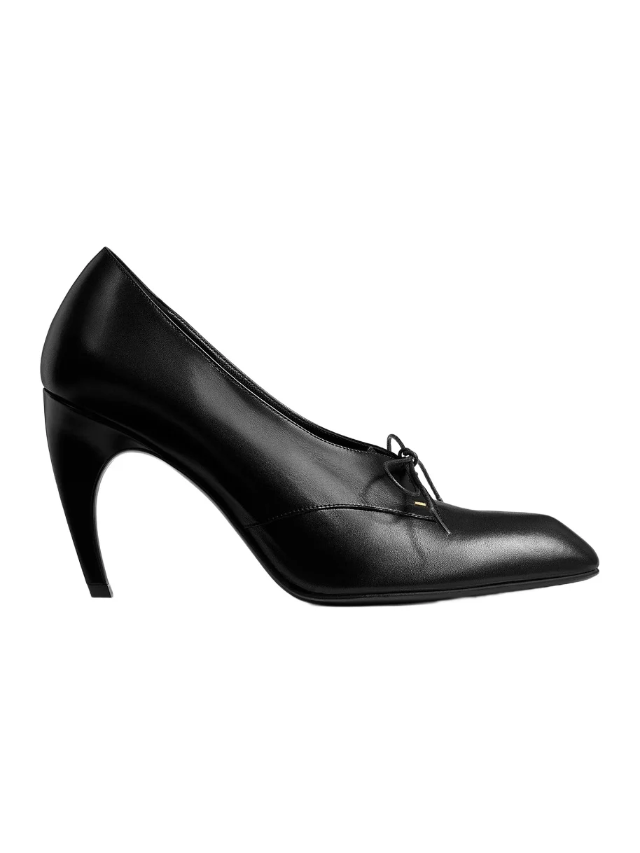 Colt Pump In Black Glazed Leather