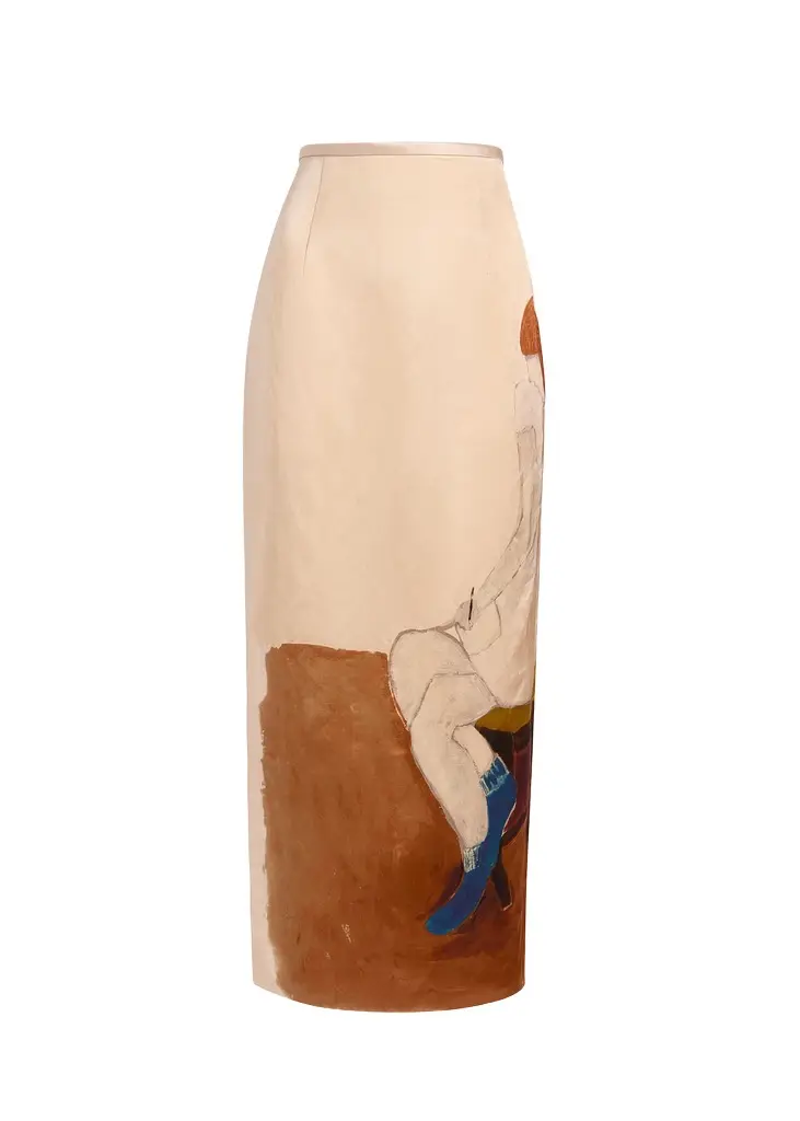 Khaite Winton Skirt In Lady Print | Image 1 Khaite Winton Skirt In Lady Print | Image 1