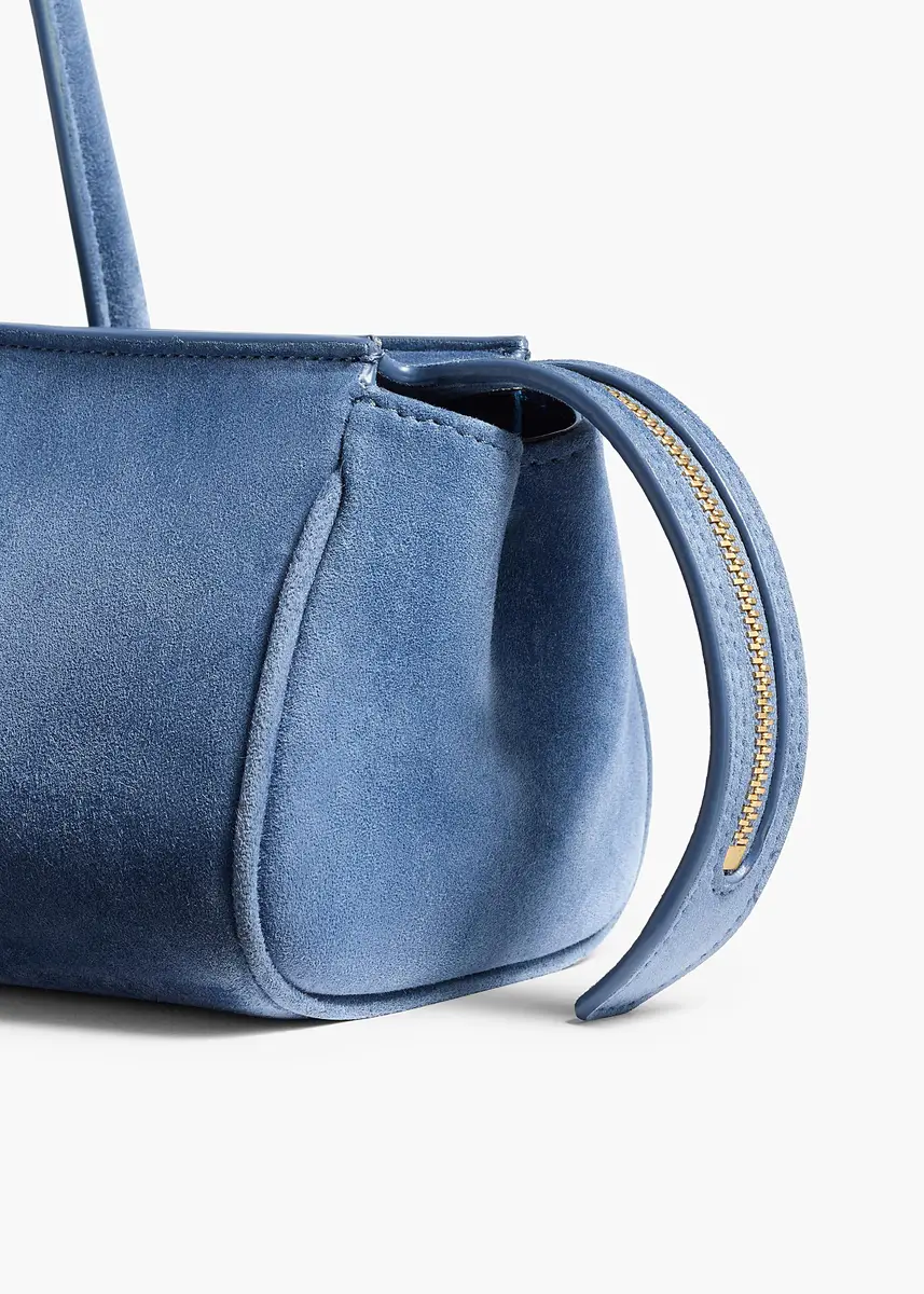 Khaite Donna Shoulder Bag In Cloud Iris Suede | Thumbnail 4 Khaite Donna Shoulder Bag In Cloud Iris Suede | Thumbnail 4
