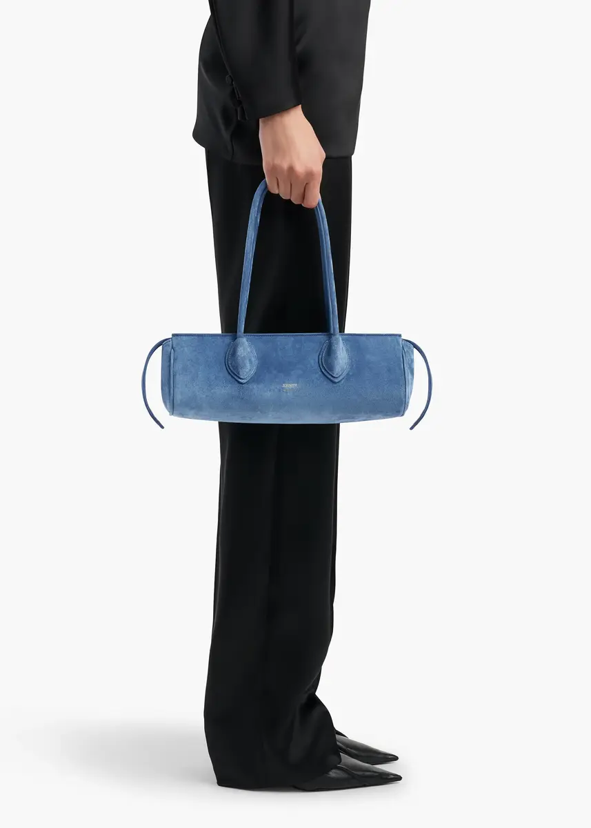 Khaite Donna Shoulder Bag In Cloud Iris Suede | Thumbnail 5 Khaite Donna Shoulder Bag In Cloud Iris Suede | Thumbnail 5