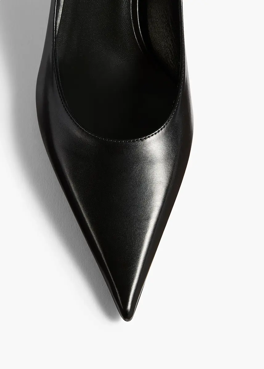 Khaite Valerie Low Pump In Black Glazed Leather | Thumbnail 3