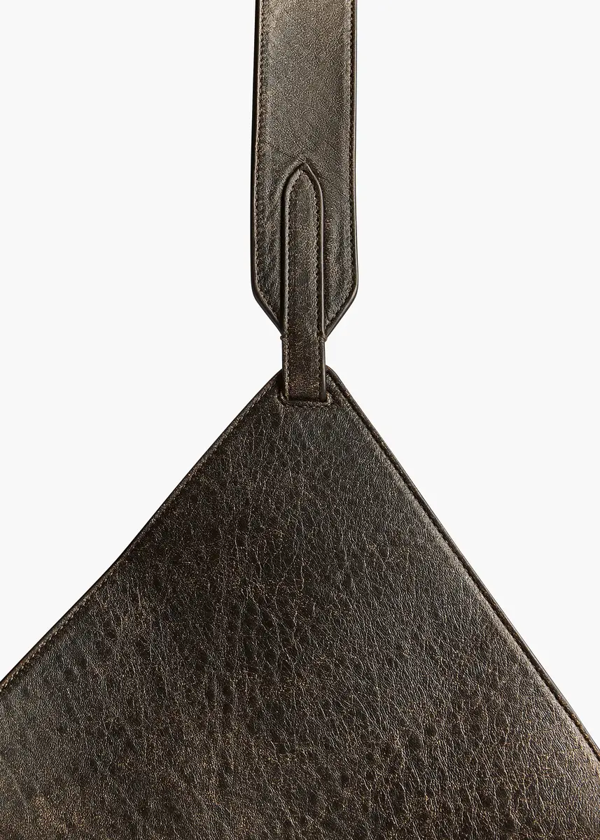 Khaite Small Lotus Tote In Natural And Black Distressed Leather | Thumbnail 4 Khaite Small Lotus Tote In Natural And Black Distressed Leather | Thumbnail 4