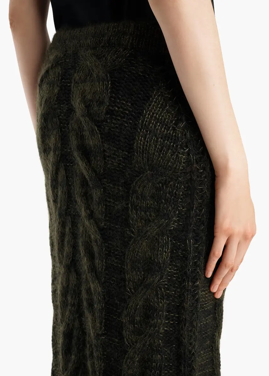 Khaite Ziva Skirt In Black And Olive Multi | Thumbnail 6 Khaite Ziva Skirt In Black And Olive Multi | Thumbnail 6