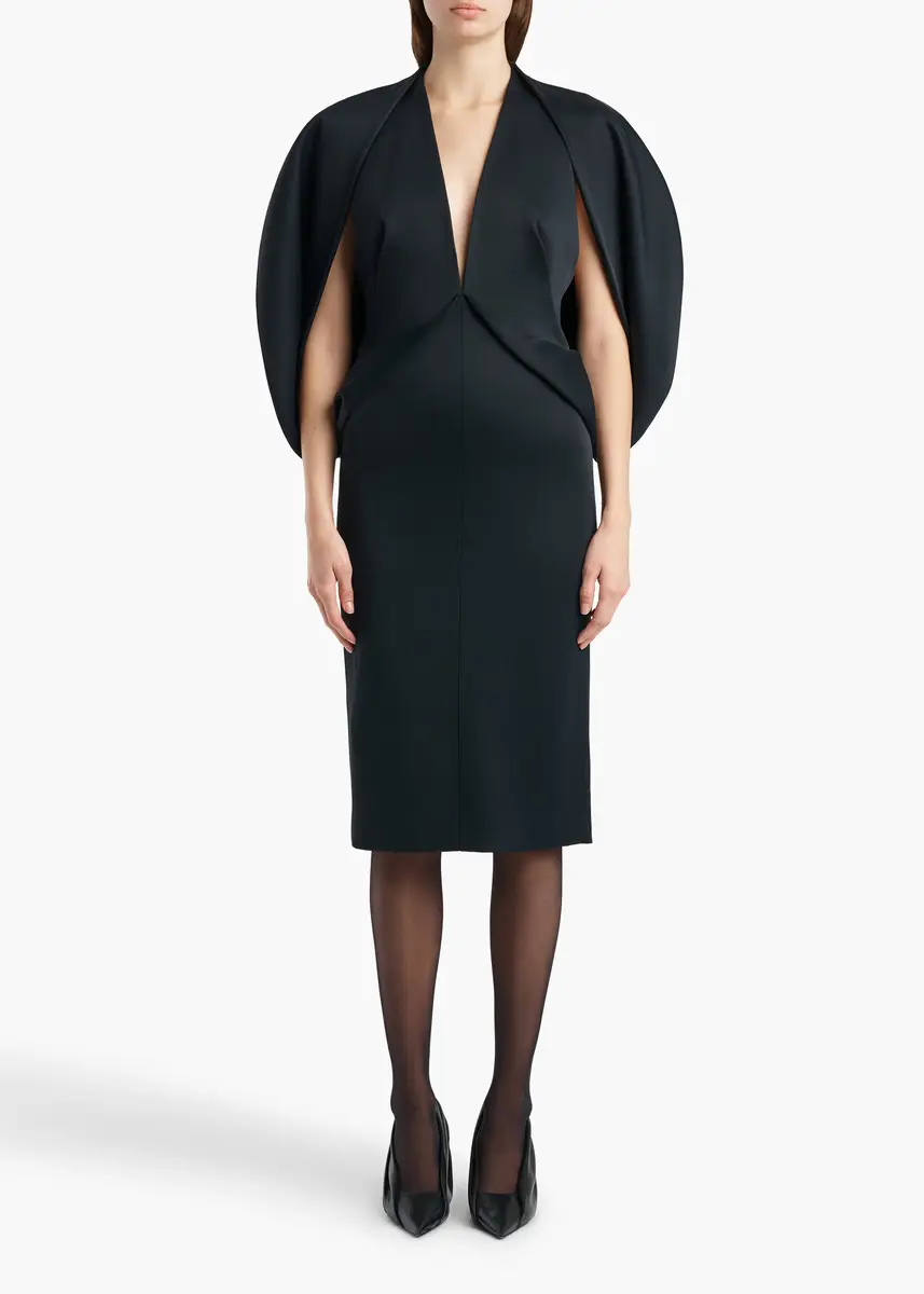 Khaite Dakota Dress In Black | Thumbnail 3