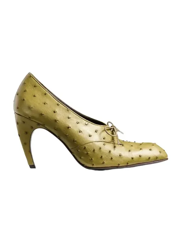 Colt Pump In Olive Ostrich