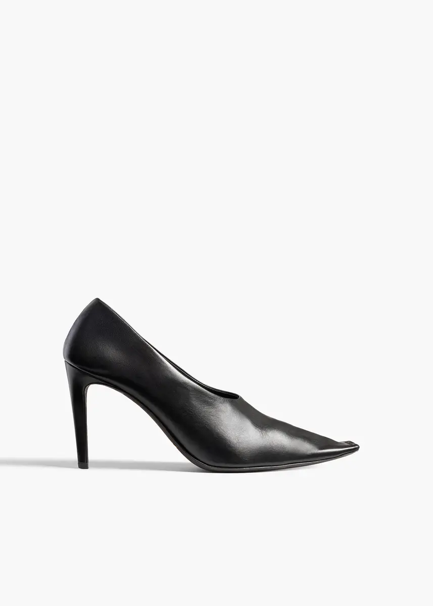 Khaite Marlene Pump In Black Glazed Leather | Thumbnail 2