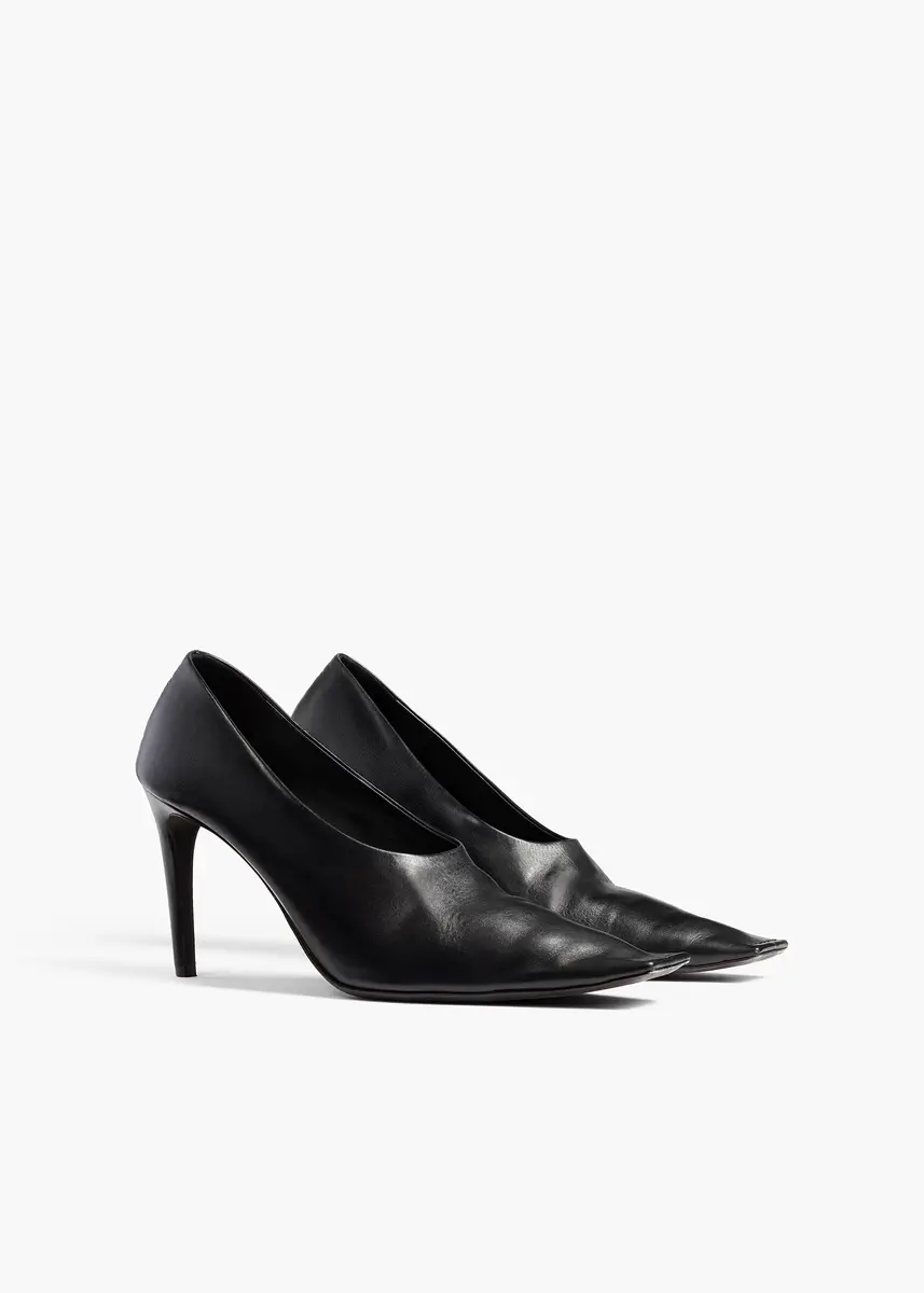 Khaite Marlene Pump In Black Glazed Leather | Thumbnail 4