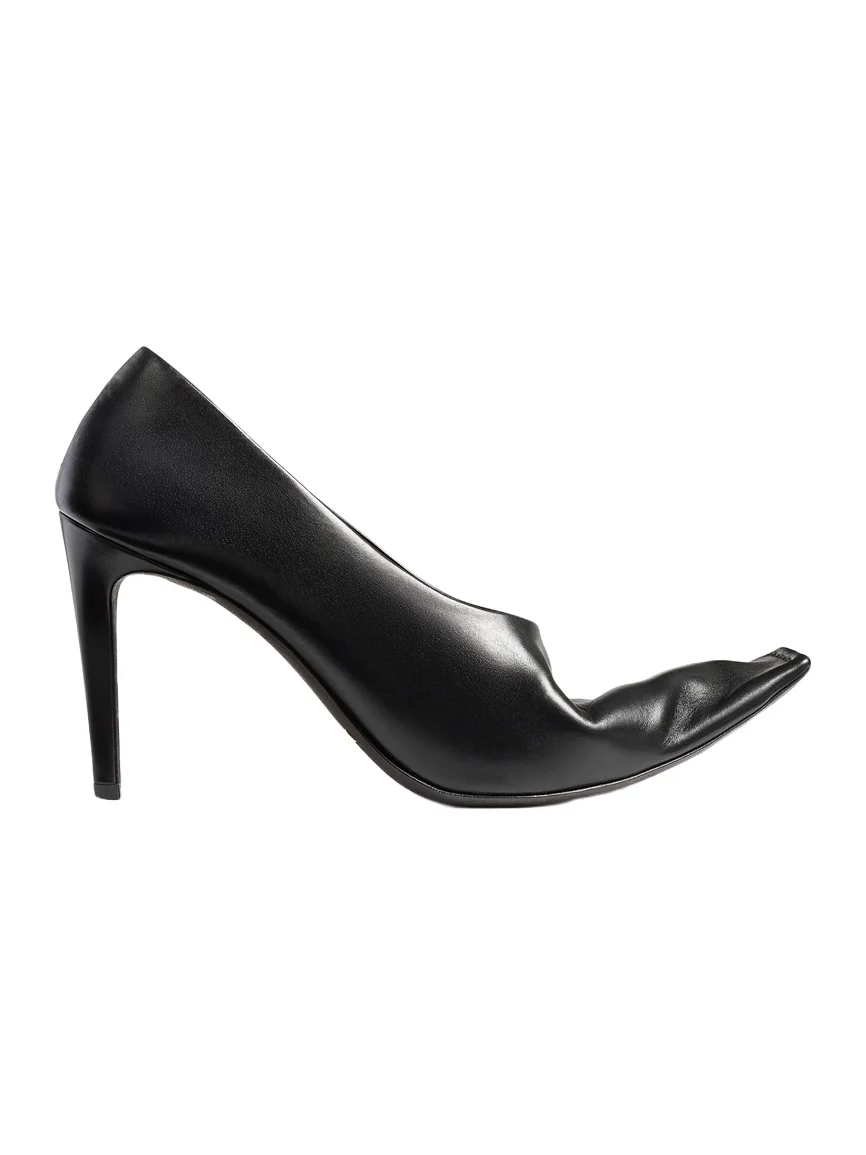 Khaite Marlene Pump In Black Glazed Leather