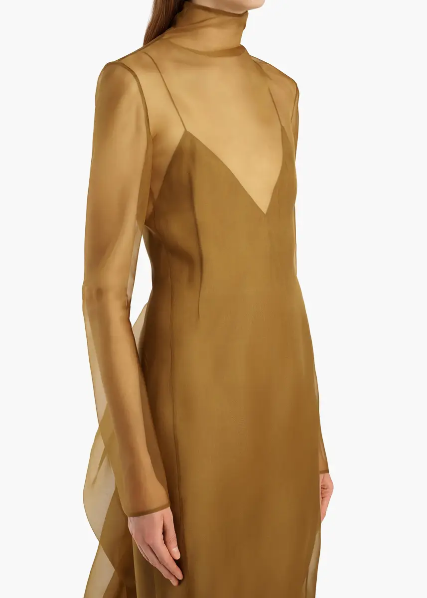 Khaite Toldo Dress In Bronze | Thumbnail 5 Khaite Toldo Dress In Bronze | Thumbnail 5