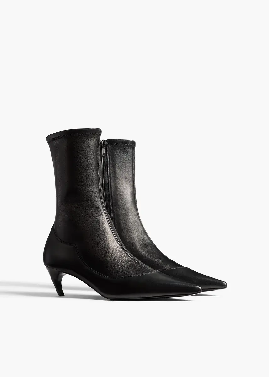 Khaite Valerie Mid-Calf Boot In Black | Thumbnail 2
