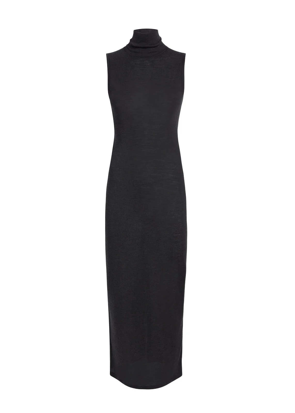 Demi Dress In Black Wool Silk Demi Dress In Black Wool Silk
