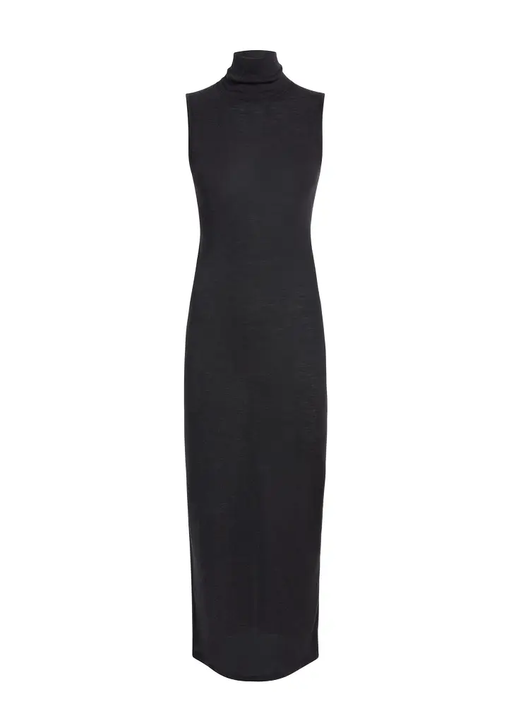 Khaite Demi Dress In Black Wool Silk | Image 1 Khaite Demi Dress In Black Wool Silk | Image 1