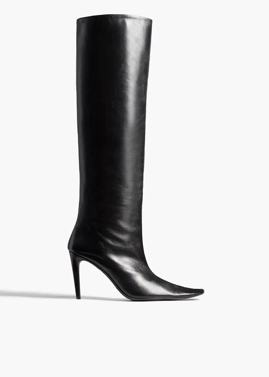 Khaite Marlene Knee-High Boot In Black Leather | Thumbnail 2 Khaite Marlene Knee-High Boot In Black Leather | Thumbnail 2
