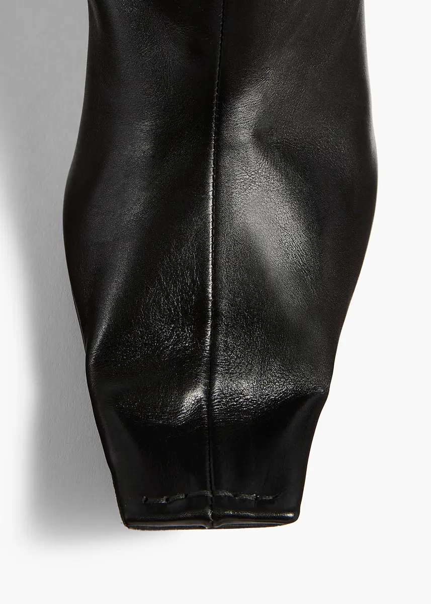 Khaite Marlene Knee-High Boot In Black Leather | Thumbnail 5 Khaite Marlene Knee-High Boot In Black Leather | Thumbnail 5