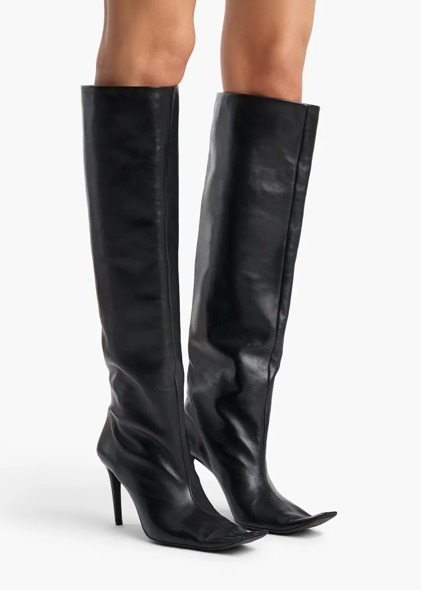 Khaite Marlene Knee-High Boot In Black Leather | Thumbnail 7 Khaite Marlene Knee-High Boot In Black Leather | Thumbnail 7