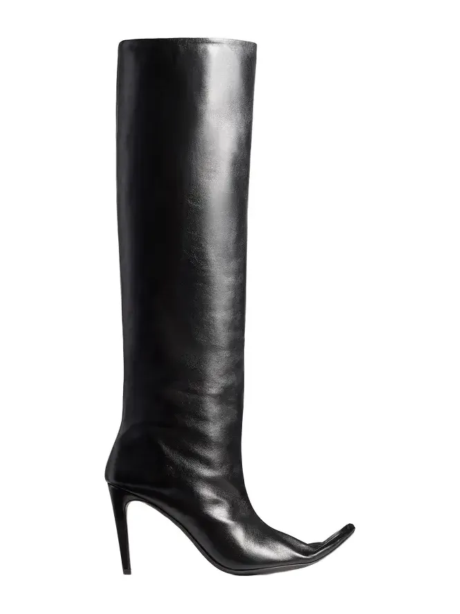 Marlene Knee-High Boot In Black Leather Marlene Knee-High Boot In Black Leather