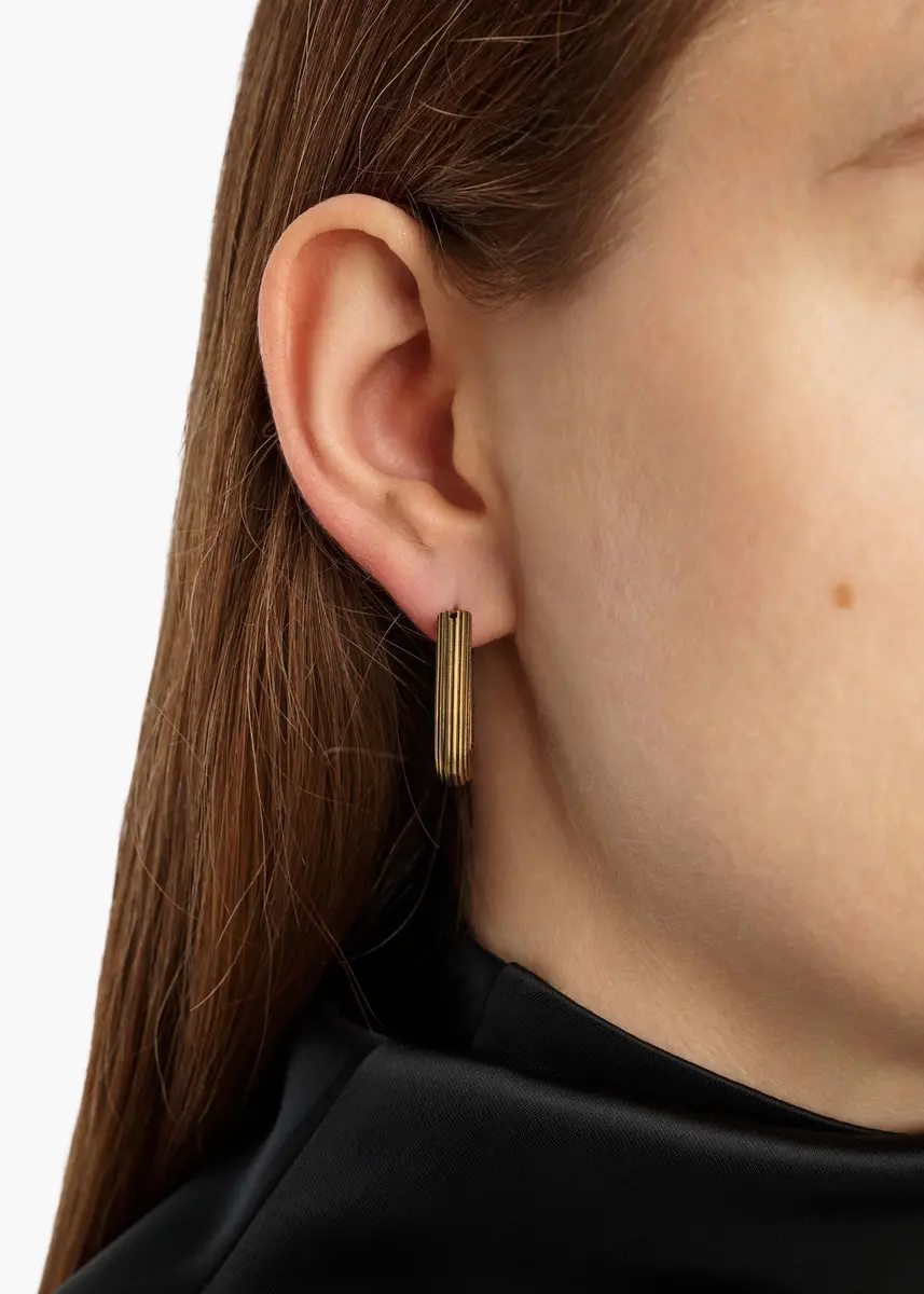 Khaite Santa Fe Rectangular Earrings In | Thumbnail 2