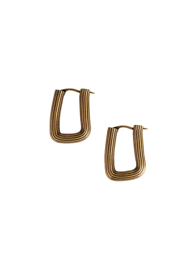 Khaite Santa Fe Rectangular Earrings In | Image 1 Khaite Santa Fe Rectangular Earrings In | Image 1