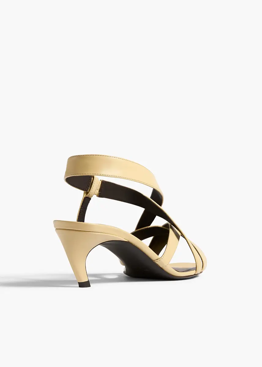 Khaite Sadie Kitten Heel Sandal In Butter Glazed Leather | Thumbnail 4 Khaite Sadie Kitten Heel Sandal In Butter Glazed Leather | Thumbnail 4