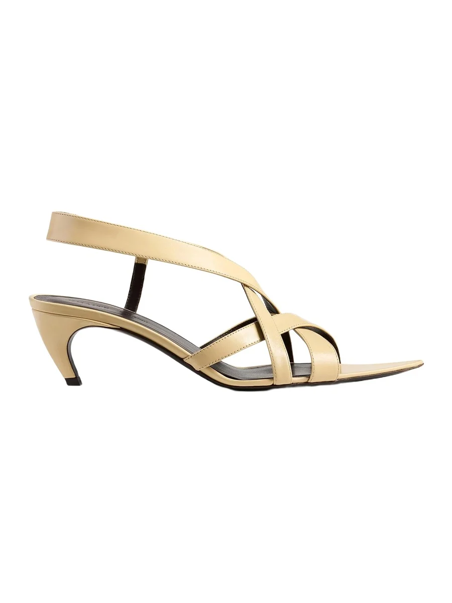 Sadie Kitten Heel Sandal In Butter Glazed Leather Sadie Kitten Heel Sandal In Butter Glazed Leather