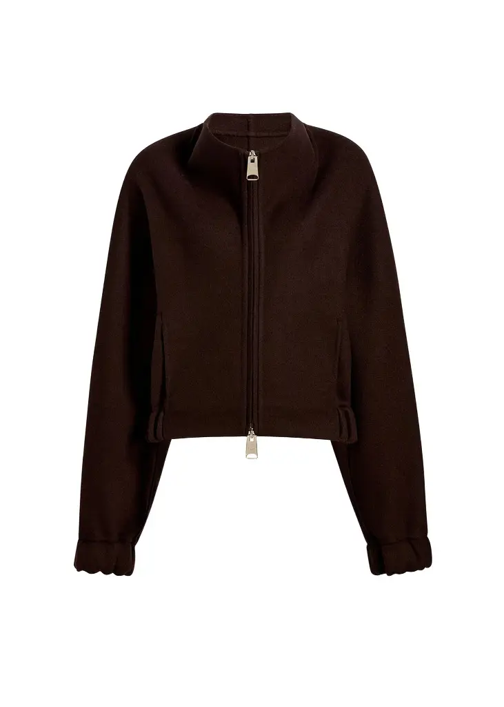Khaite Ixin Jacket In Dark Brown