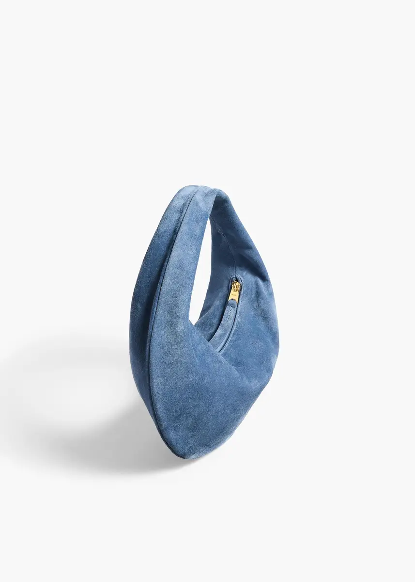 Khaite Mini Olivia Hobo In Cloud Iris Suede | Thumbnail 2 Khaite Mini Olivia Hobo In Cloud Iris Suede | Thumbnail 2
